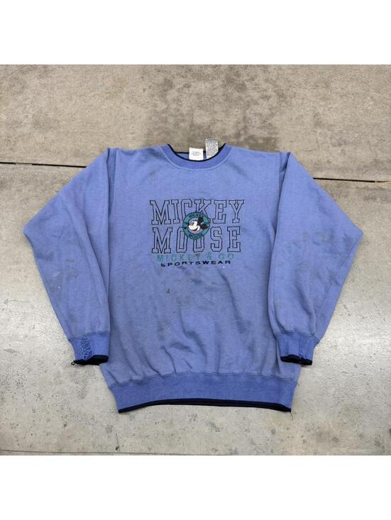 Disney Other - vintage mickey mouse sportswear blue disney crewneck size medium HAS STAIN